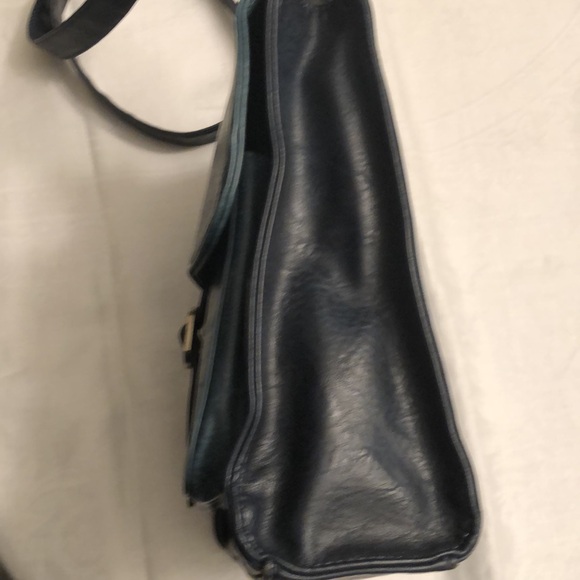 ESPE VEGAN LEATHER CROSSBODY SHOULDER MESSENGER BAG NAVY/DARK TEAL PURSE - #497 - Picture 13 of 16